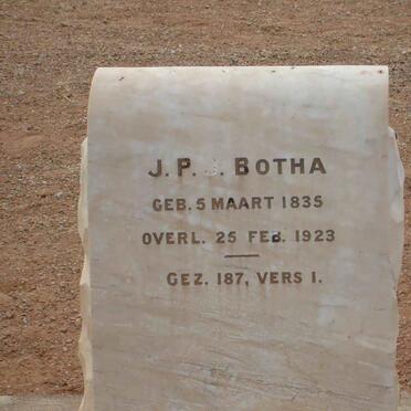 BOTHA J.P.J. 1835-1923