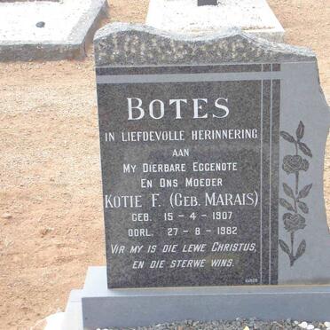 BOTES Kotie F. nee MARAIS 1907-1982