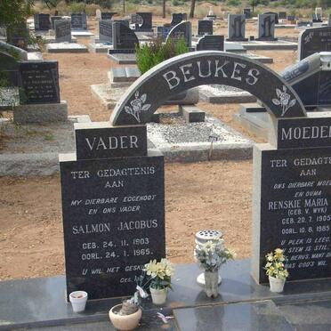 BEUKES Salmon Jacobus 1903-1965 &amp; Renskie Maria Nel nee VAN WYK 1905-1985