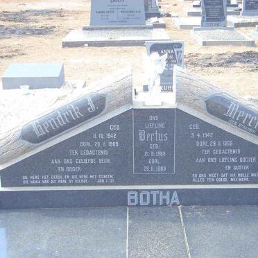 BOTHA Hendrik J. 1942-1969 &amp; Mercia STRAUSS 1942-1969 :: BOTHA Bertus 1968-1969