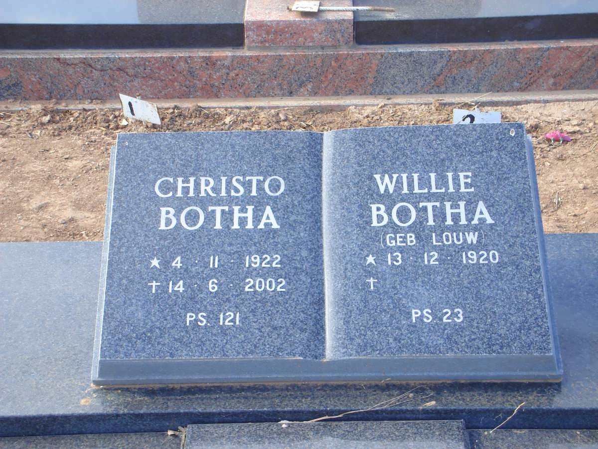 BOTHA Christo 1922-2002 &amp; Willie LOUW 1920-