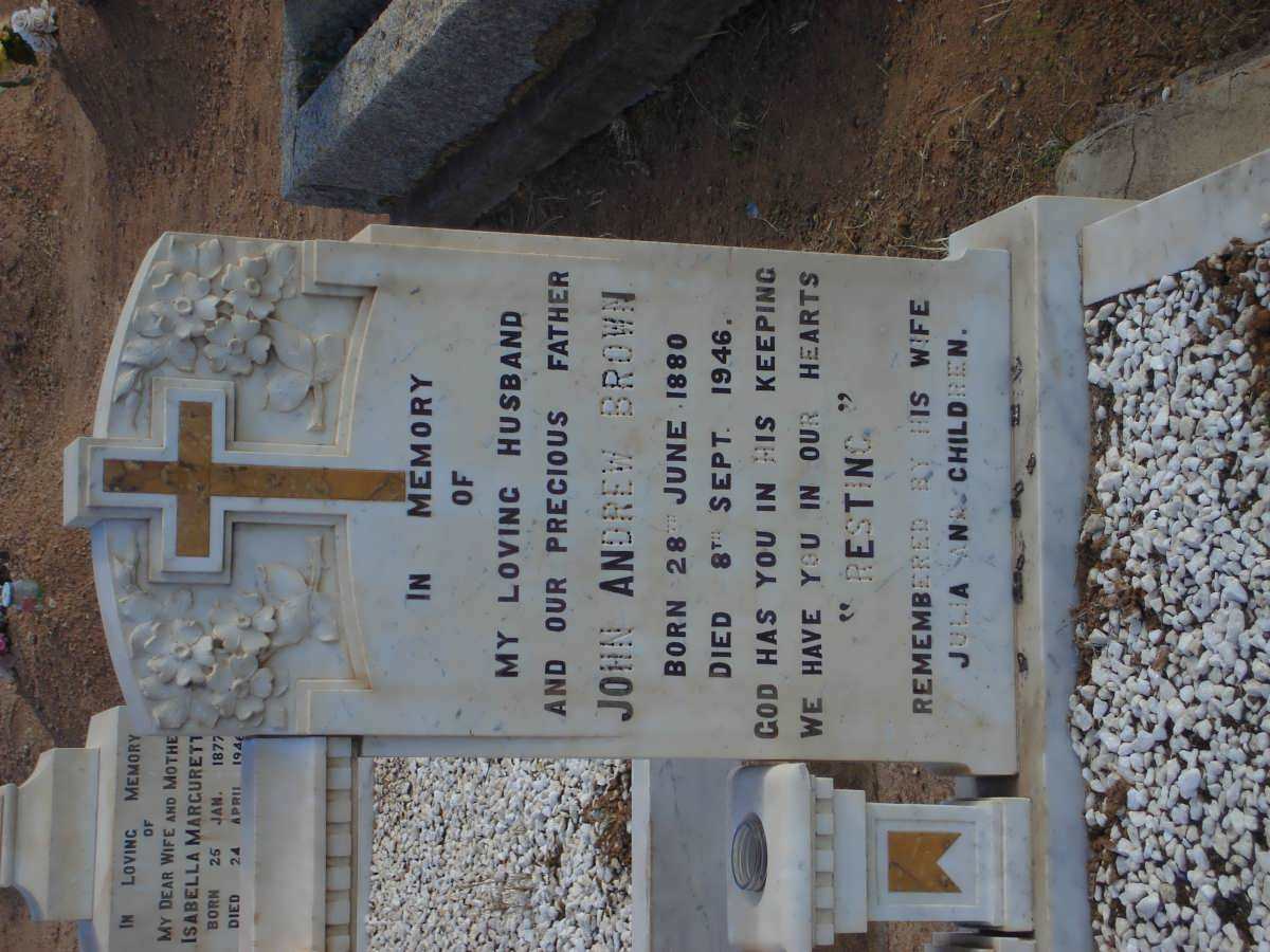 BROWN John Andrew 1880-1946