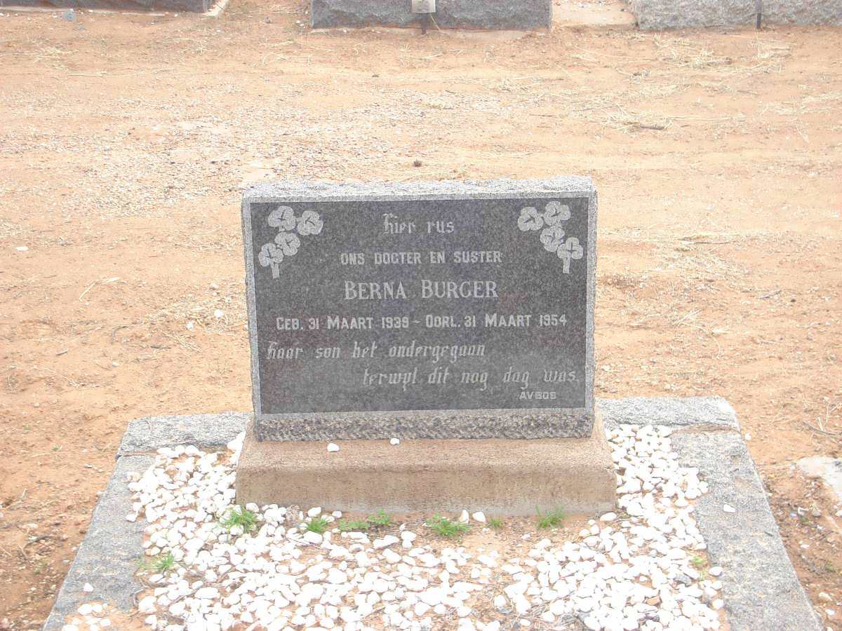 BURGER Berna 1939-1954