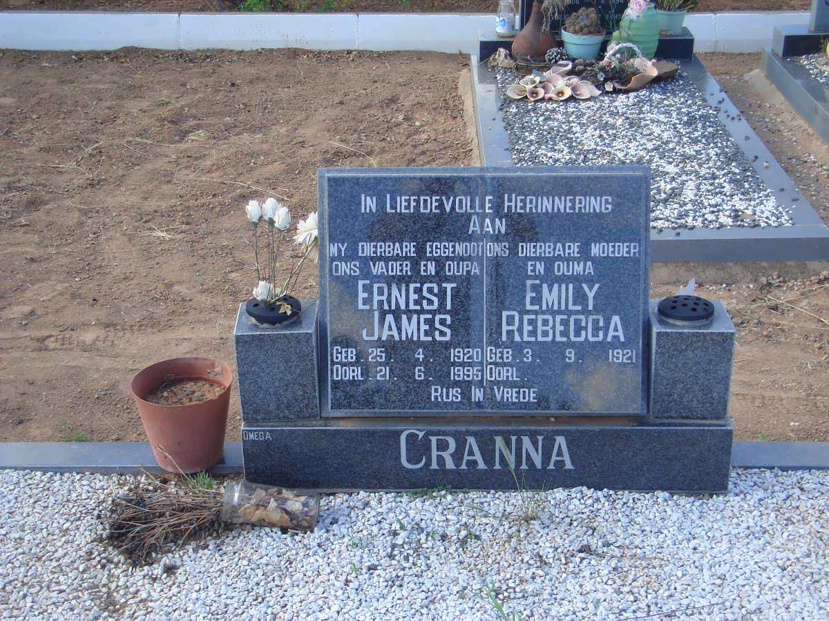 CRANNA Ernest James 1920-1995 &amp; Emily Rebecca 1921-