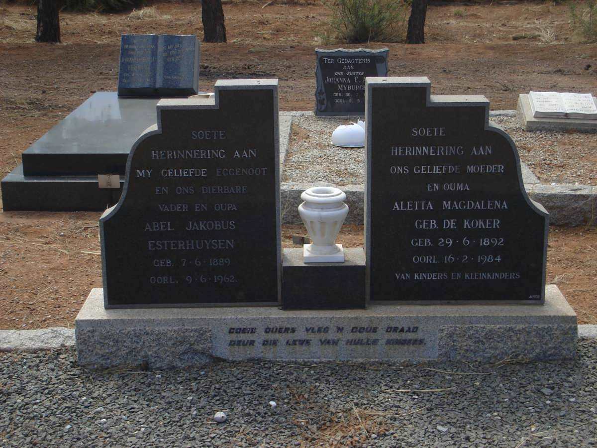 ESTERHUYSEN Abel Jakobus 1889-1962 &amp; Aletta Magdalena DE KOKER 1892-1984