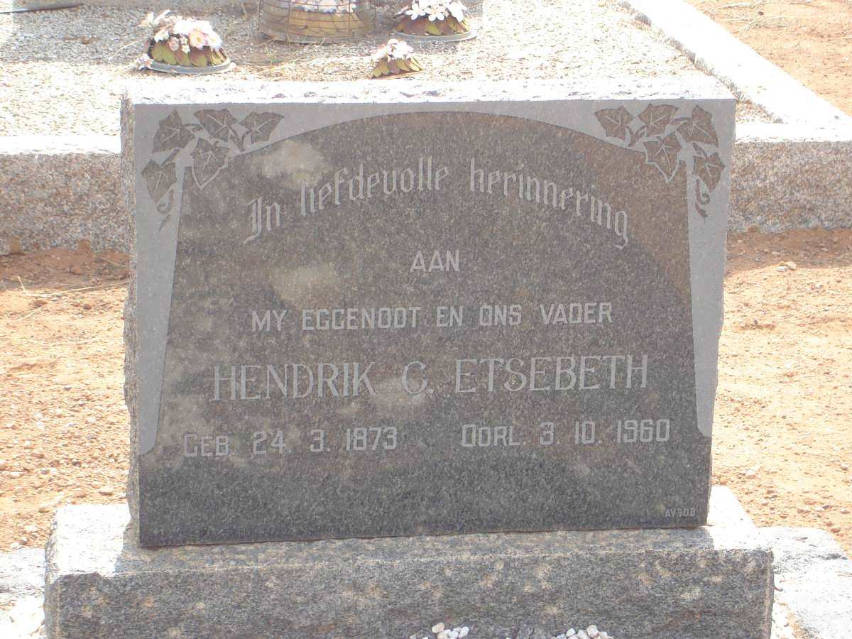 ETSEBETH Hendrik C. 1873-1960