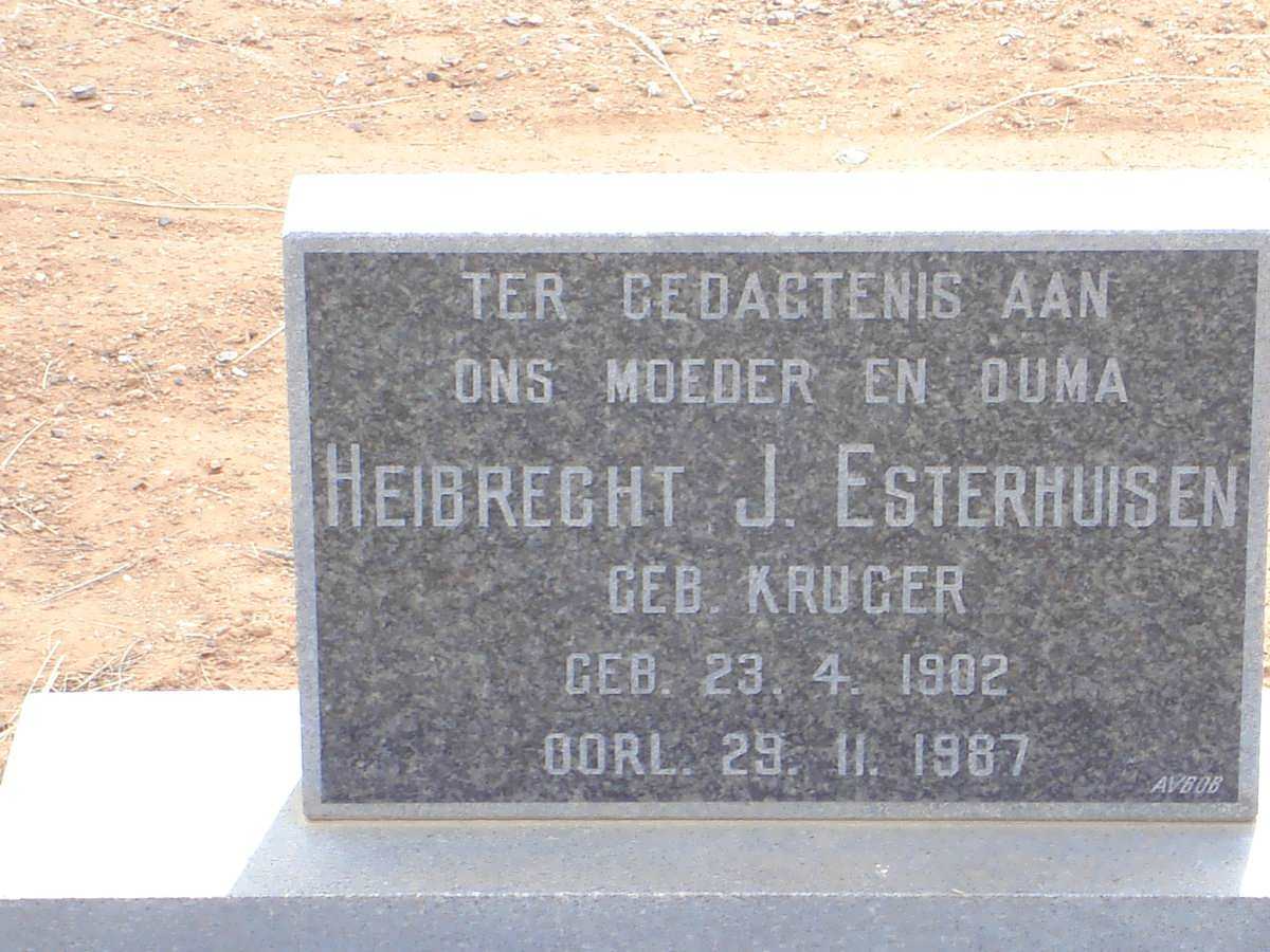 ESTERHUISEN Heibrecht J. nee KRUGER 1902-1987