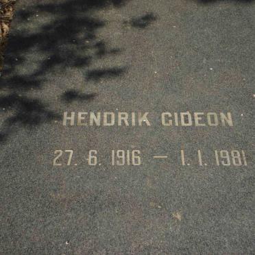 GIDEON Hendrik 1916-1981