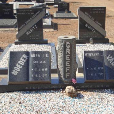 GREEFF Mynhard 1894-1979 &amp; Anna J.C. VLOK 1898-1979