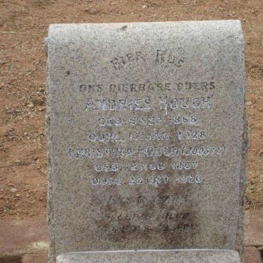 HOUGH Andries 1868-1928 &amp; Christina JOOSTE 1867-1926