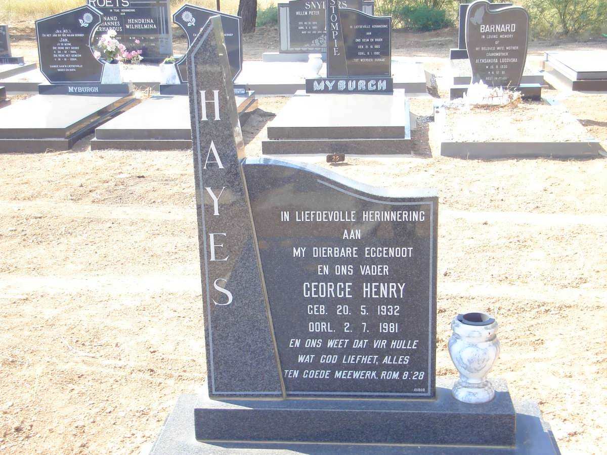 HAYES George Henry 1932-1981