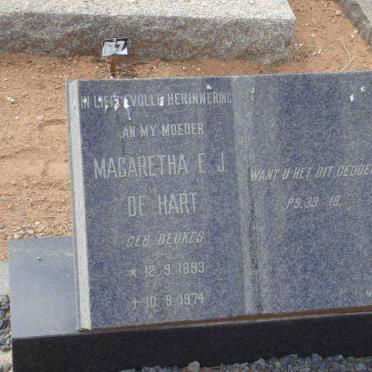 HART Magaretha E.J., de nee BEUKES 1893-1974