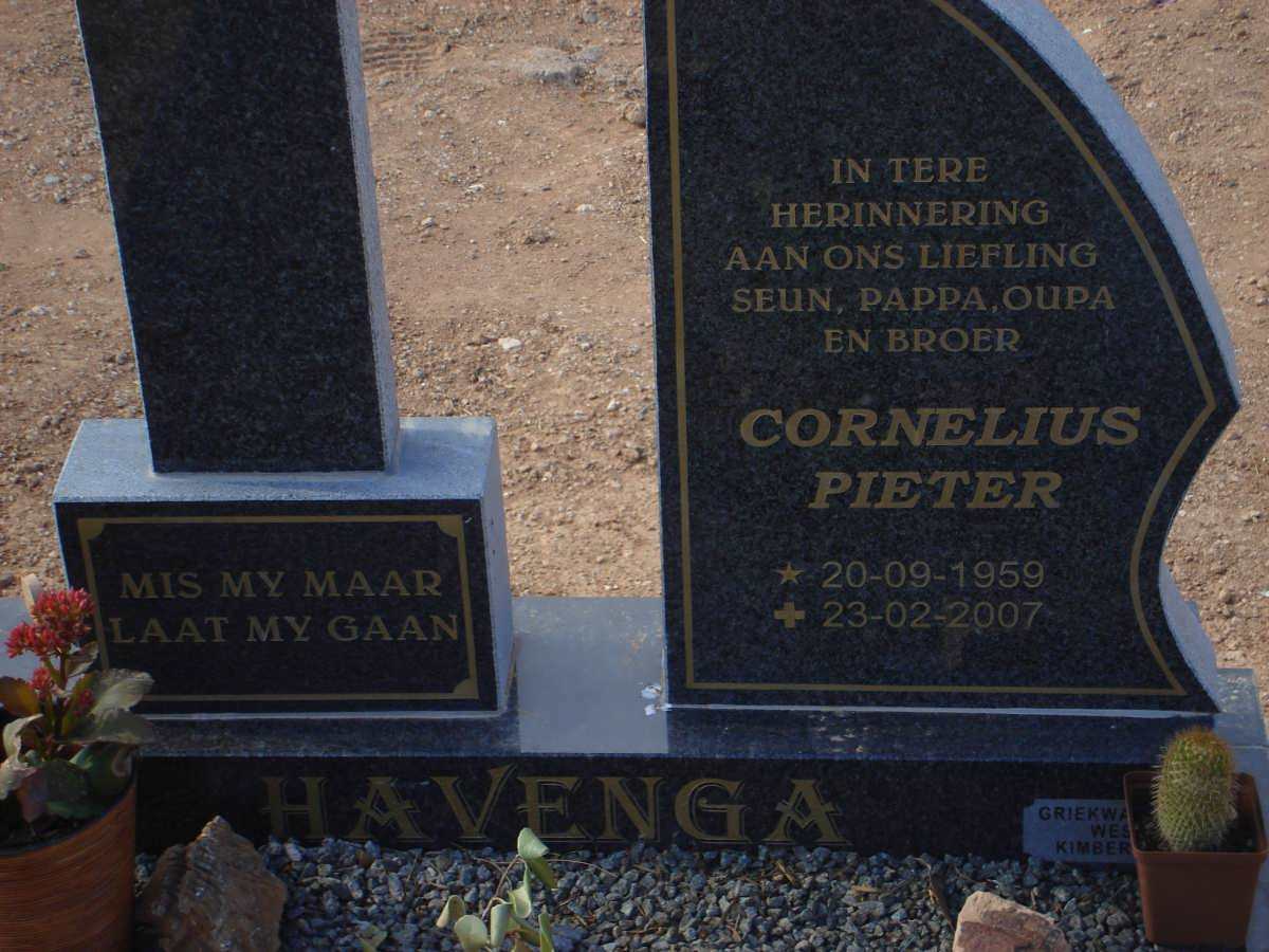HAVENGA Cornelius Pieter 1959-2007