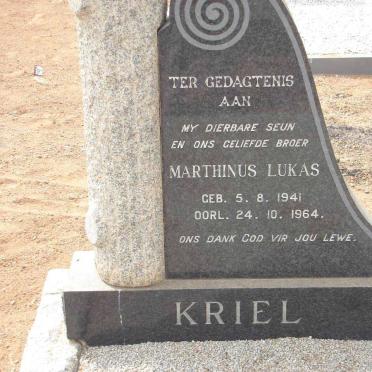 KRIEL Marthinus Lukas 1941-1964
