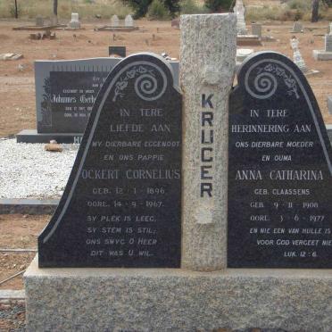 KRUGER Ockert Cornelius 1896-1967 &amp; Anna Catharina CLAASSENS 1908-1977