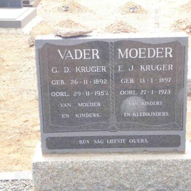 KRUGER G.D. 1892-1957 &amp; E.J. 1897-1973