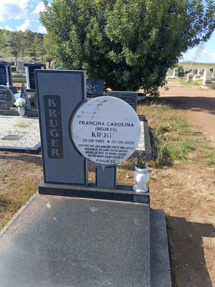 KRUGER Francina Carolina nee BEUKES 1955-2008