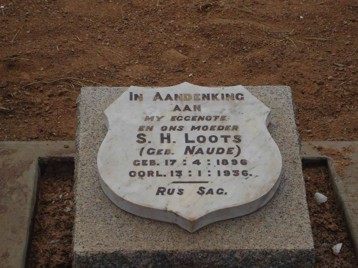 LOOTS S.H. nee NAUDE 1896-1936