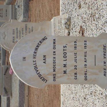 LOOTS M.M. 1859-1952