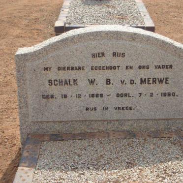 MERWE Schalk W.B., v.d. 1868-1960