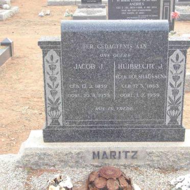 MARITZ Jacob J. 1859-1953 &amp; Huibrecht J. HOLSHAUSSEN 1863-1959