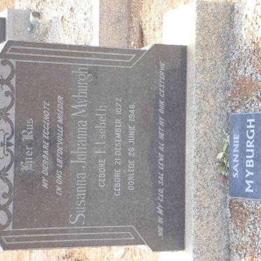 MYBURGH Susannah Johanna nee ELSEBETH 1872-1946 :: MYBURGH Sannie 1904-2001