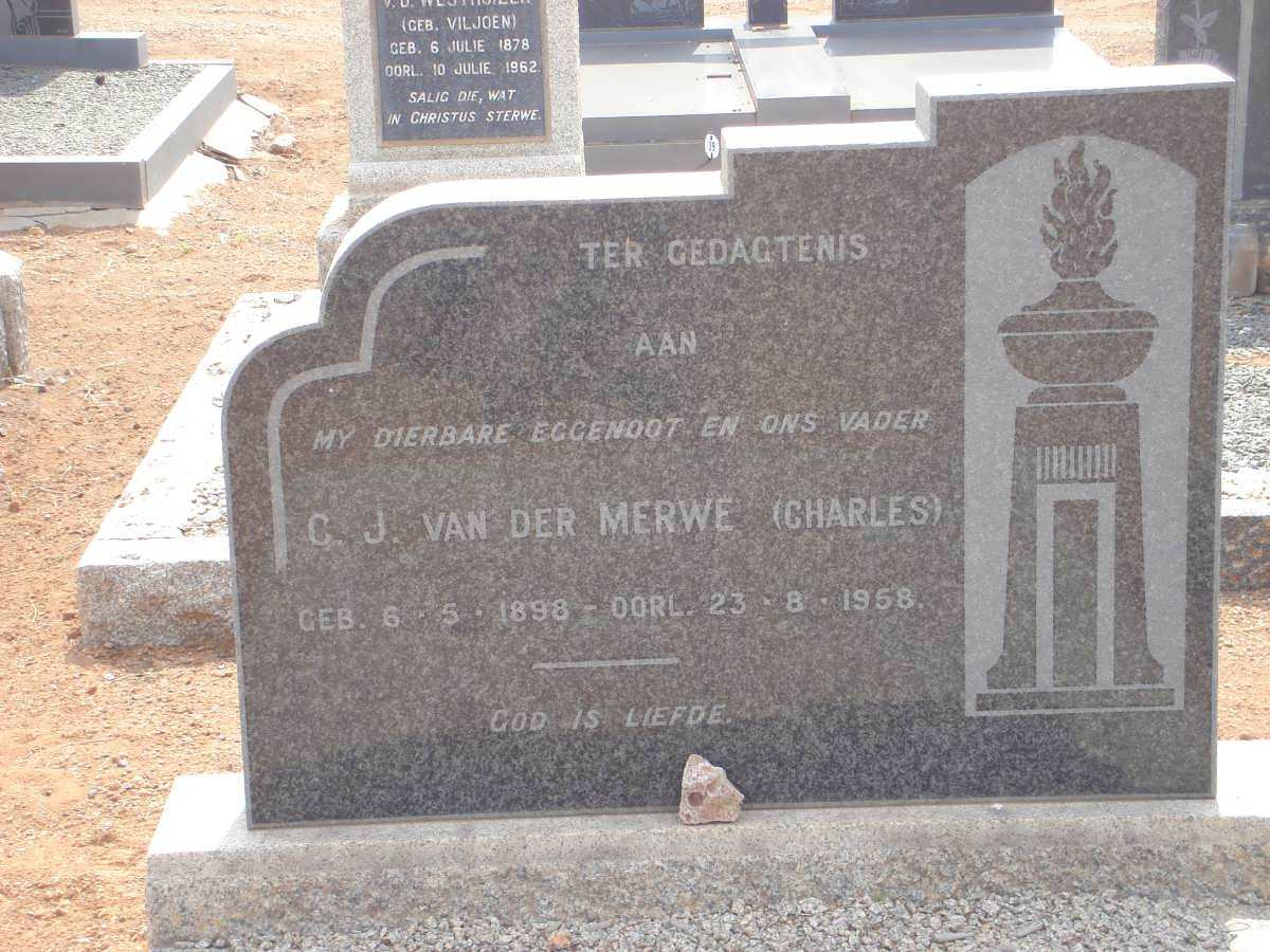 MERWE C.J., van der 1898-1958