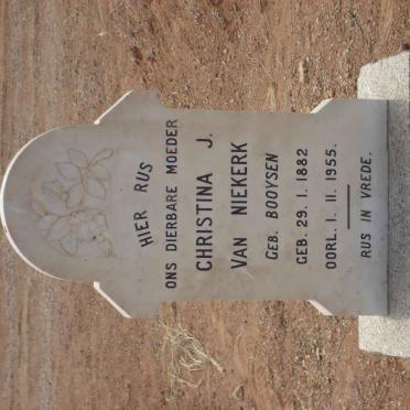 NIEKERK Christina J., van nee BOOYSEN 1882-1955