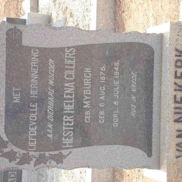 NIEKERK Hester Helena Cilliers, van nee MYBURGH 1875-1946