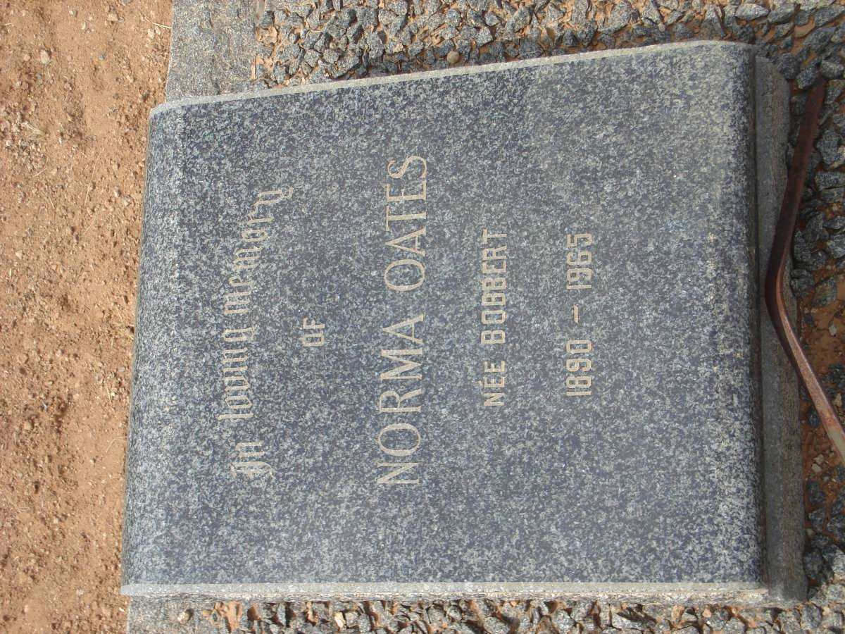 OATES Norma nee BOBBERT 1890-1965