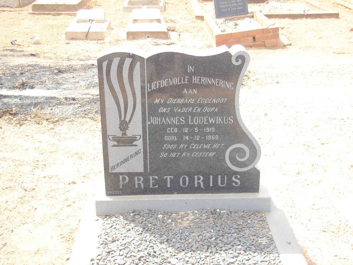PRETORIUS Johannes Lodewikus 1910-1968