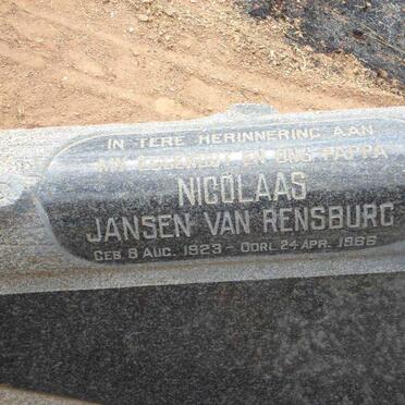 RENSBURG Nicolaas, Jansen van 1923-1966