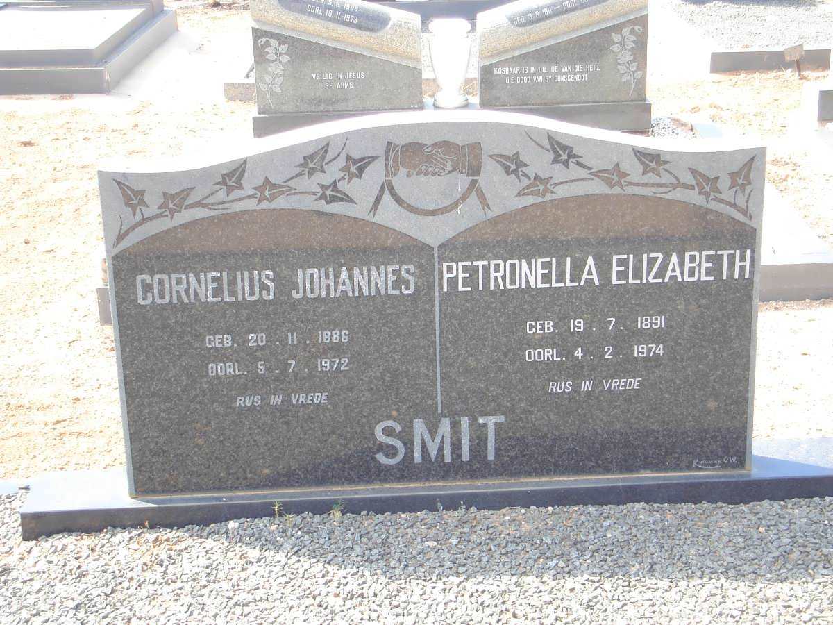 SMIT Cornelius Johannes 1886-1972 &amp; Petronella Elizabeth 1891-1974