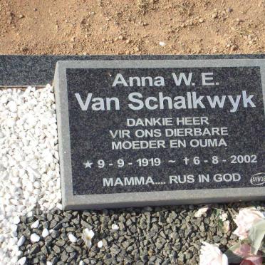 SCHALKWYK Anna W.E., van 1919-2002