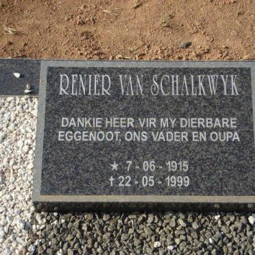 SCHALKWYK Renier, van 1915-1999