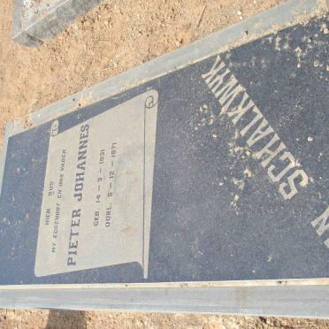 SCHALKWYK Pieter Johannes, van 1931-1971