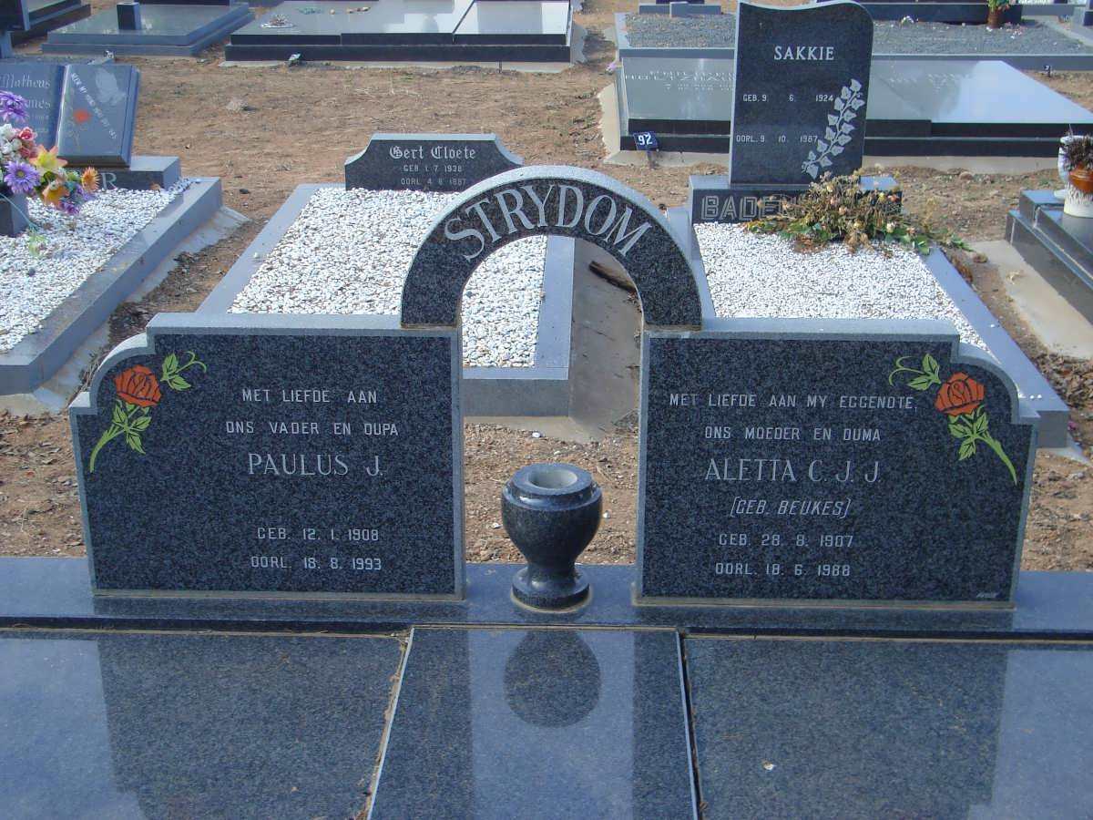 STRYDOM Paulus J. 1908-1993 &amp; Aletta C.J.J. BEUKES 1907-1988