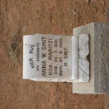 SMIT Anna W. nee MARITZ 1881-1946