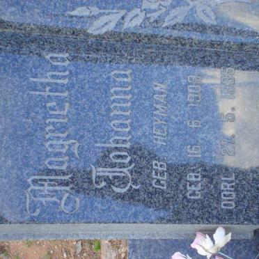 STADLER Magrietha Johanna HEYMAN 1903-1995