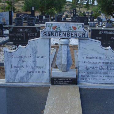 SANDENBERGH Jacobus Stephanus 1918-1995 &amp; Hester Woutrina MYBURGH 1915-1988