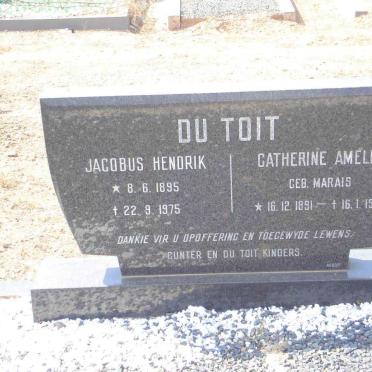 TOIT Jacobus Hendrik, du 1895-1975 &amp; Catherine Amelia MARAIS 1891-1974