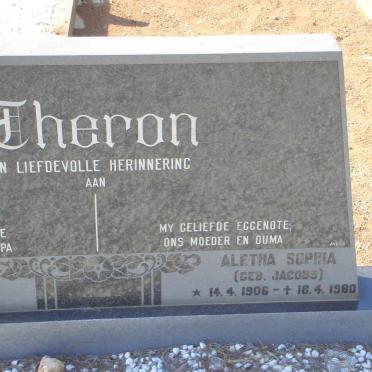 THERON Willem Hermanus 1907-1991 &amp; Aletha Sophia JACOBS 1906-1980