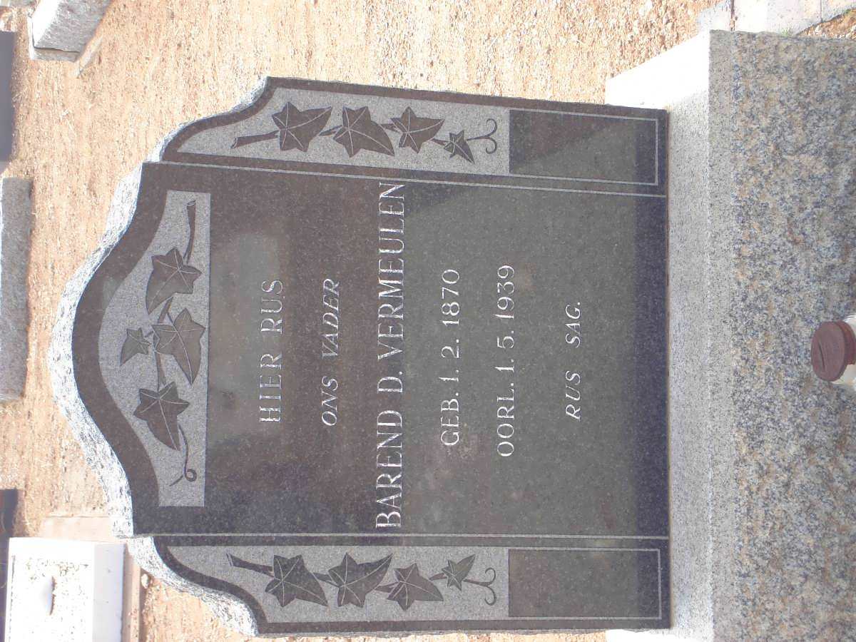 VERMEULEN Barend D. 1870-1939