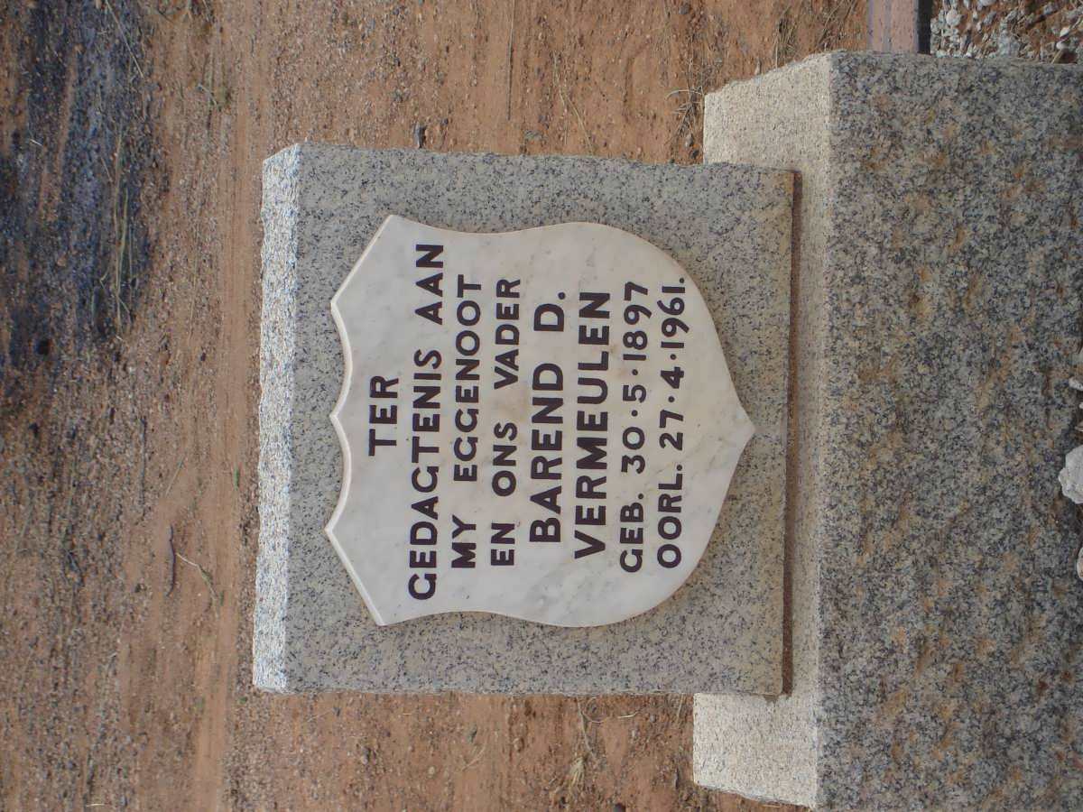 VERMEULEN Barend D. 1897-1961