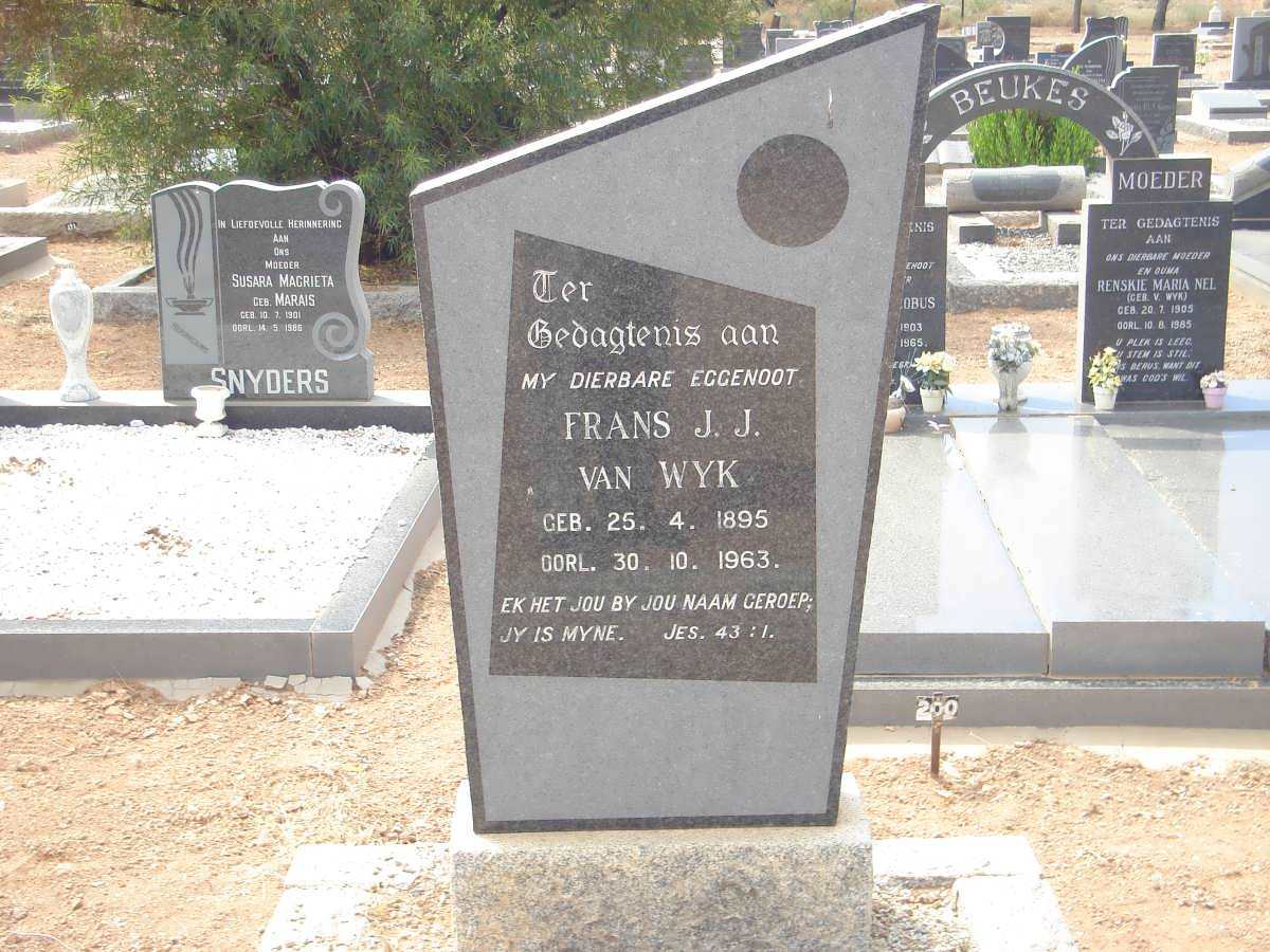 WYK Frans J.J., van 1895-1963