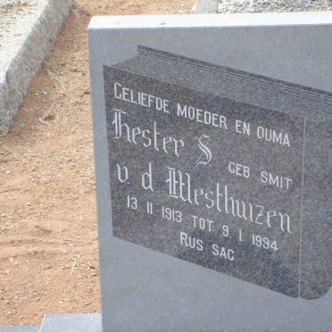 WESTHUIZEN Hester S. nee SMIT 1913-1994