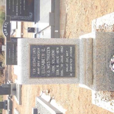 WESTHUIZEN Elizabeth C., van der nee VILJOEN 1878-1962