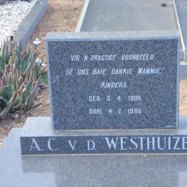 WESTHUIZEN A.C., van der 1908-1986