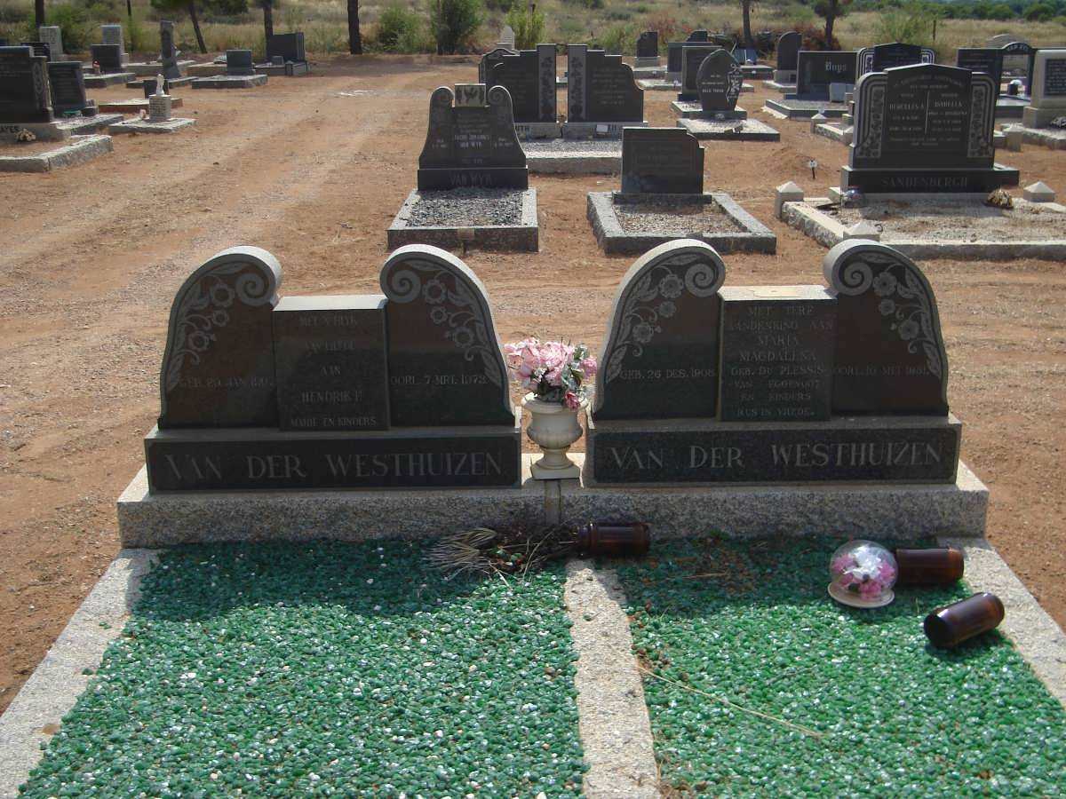 WESTHUIZEN Hendrik P., van der 1907-1973 &amp; Maria Magdalena  DU PLESSIS 1908-1951