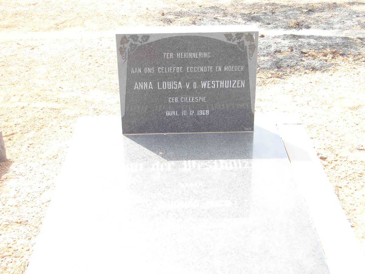 WESTHUIZEN Anna Louisa, v.d. nee GILLESPIE -1969